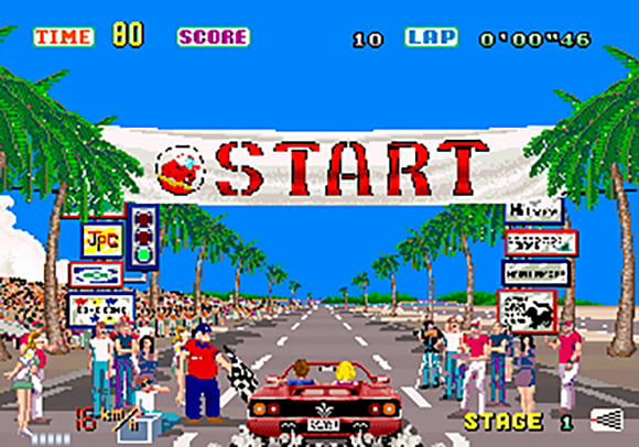ゲーム画面01:アウトラン