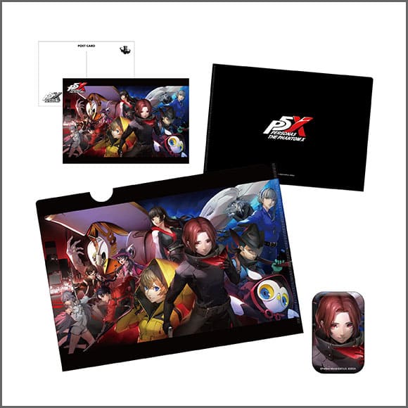 P5X クリアファイル＆ポストカード＆缶バッジセット