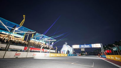 ゲーム画面4:ナイトコース「Mid-Ocean International Raceway Special」