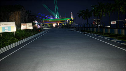 ゲーム画面5:ナイトコース「Mid-Ocean International Raceway Special」